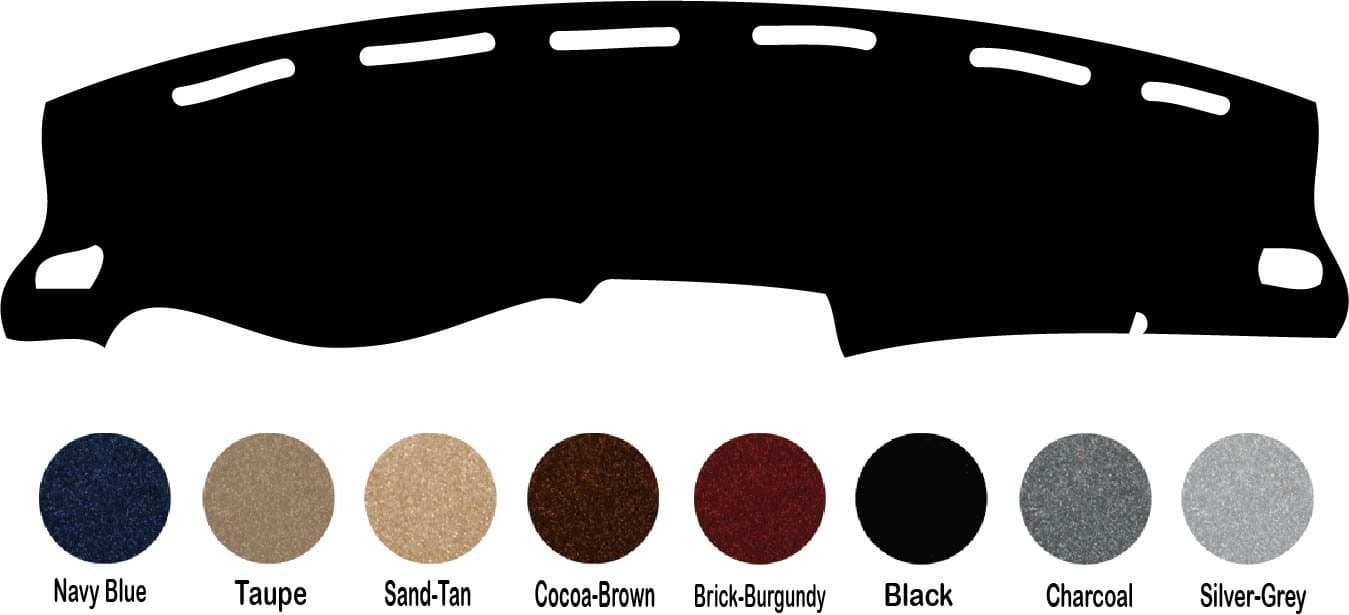 The ArtDeco Custom Made Carpet Dash Cover Fits for Chevy Silverado Pickup Dash Cover Dash Board Mat Pad Fits 1997, 1998 (Black)