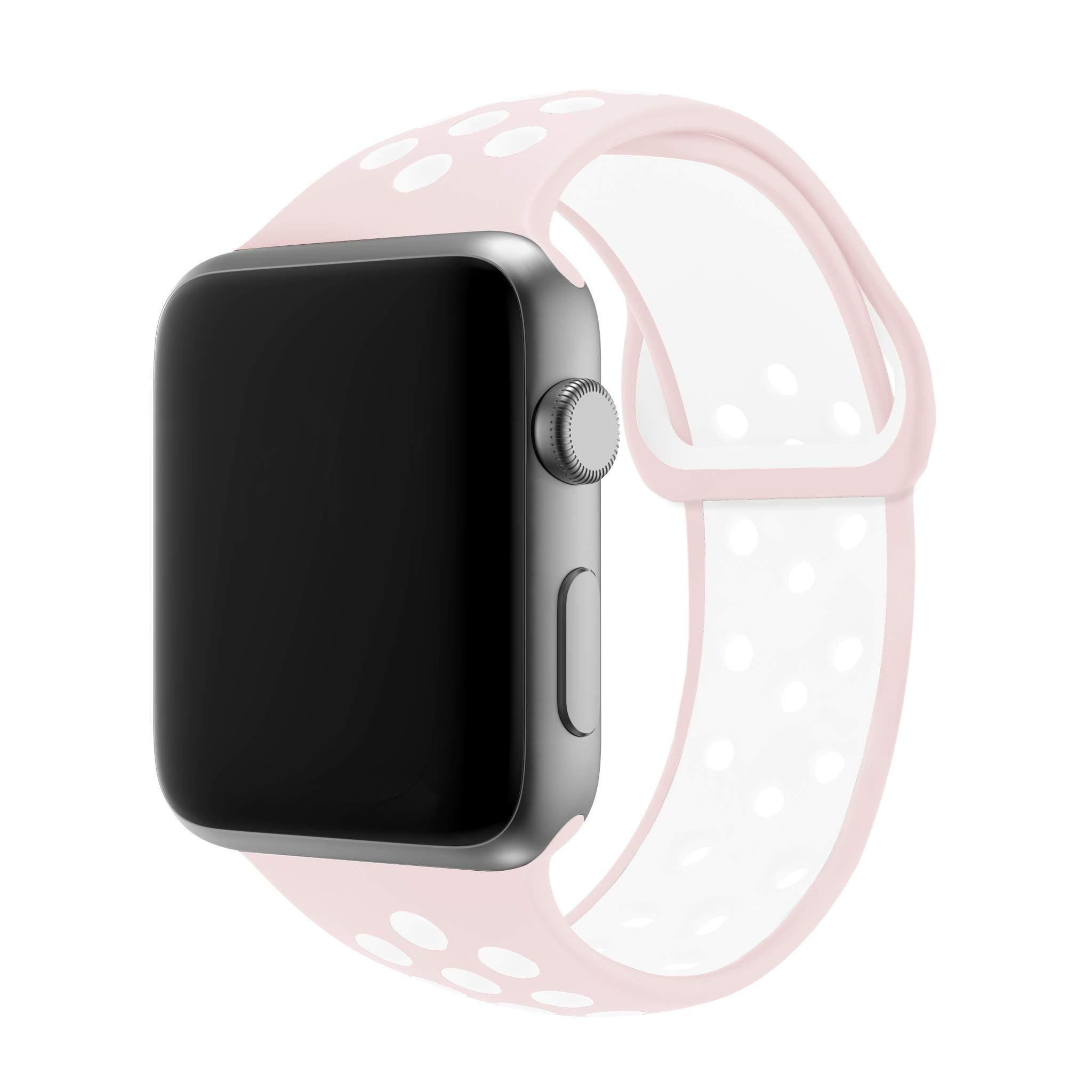 SMEECO Compatible with iWatch Band 38mm 40mm M/L,Soft Breathable Silicone Strap Replacement iWatch Bands for iWatch Series 4,Series 3, Series 2, Series 1 Sport Nike