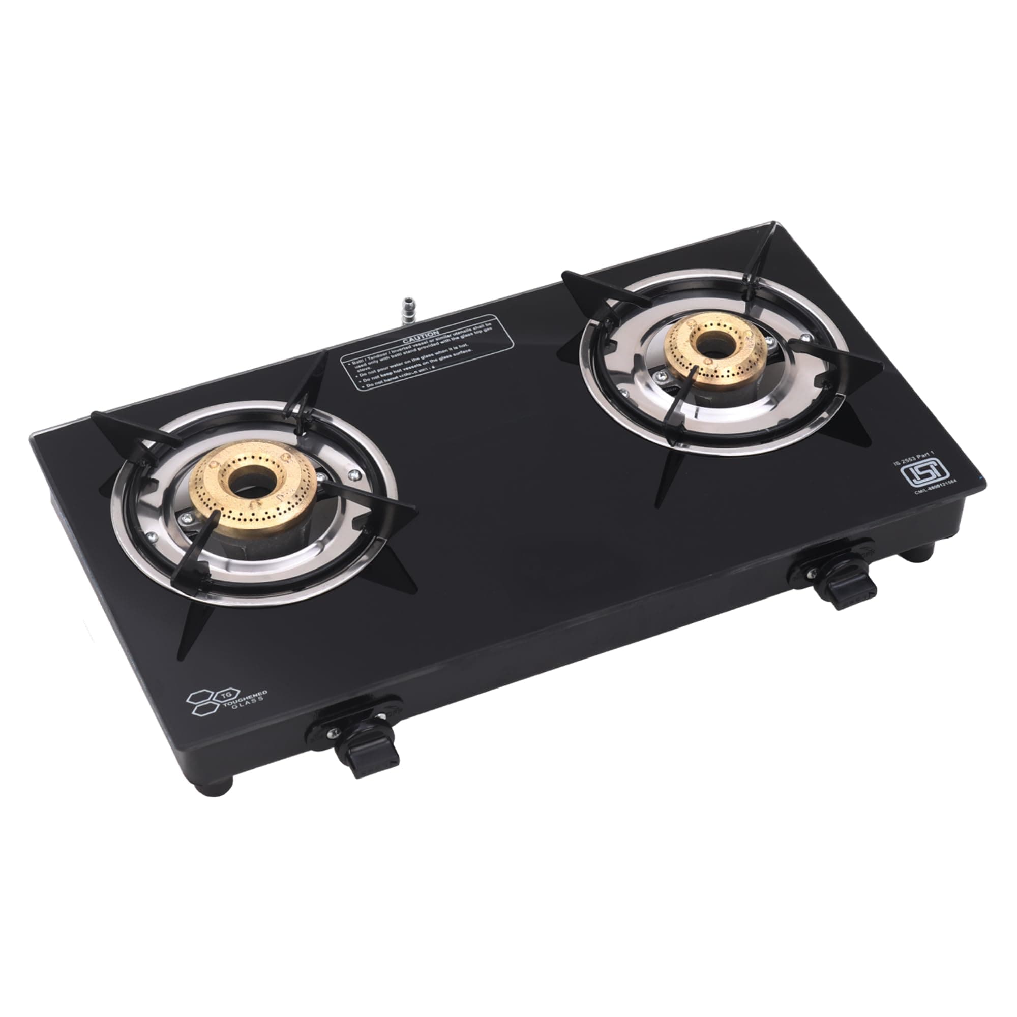 Thermador EcoFlame Gas Stove 2 Burners Auto Ignition | Brass Plated Burners | 6 mm Toughened Glass Top | LPG Compatible | ISI Certified | 1 Yr Manufacturer Warranty