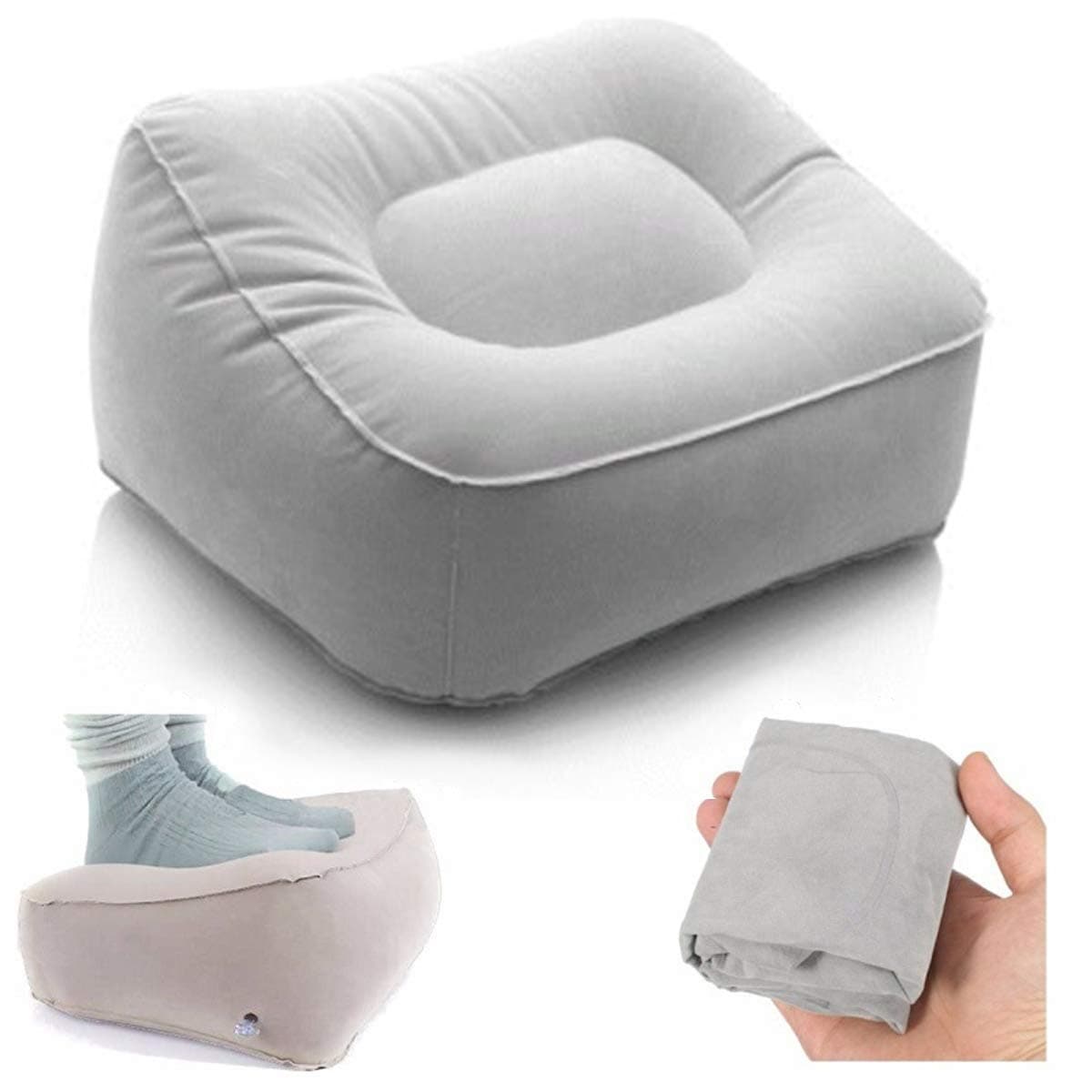 Inflatable Foot Rest Pillow - 2 Pack Leg Up Footrest for Travel Office & Home Relax pillow Cushion