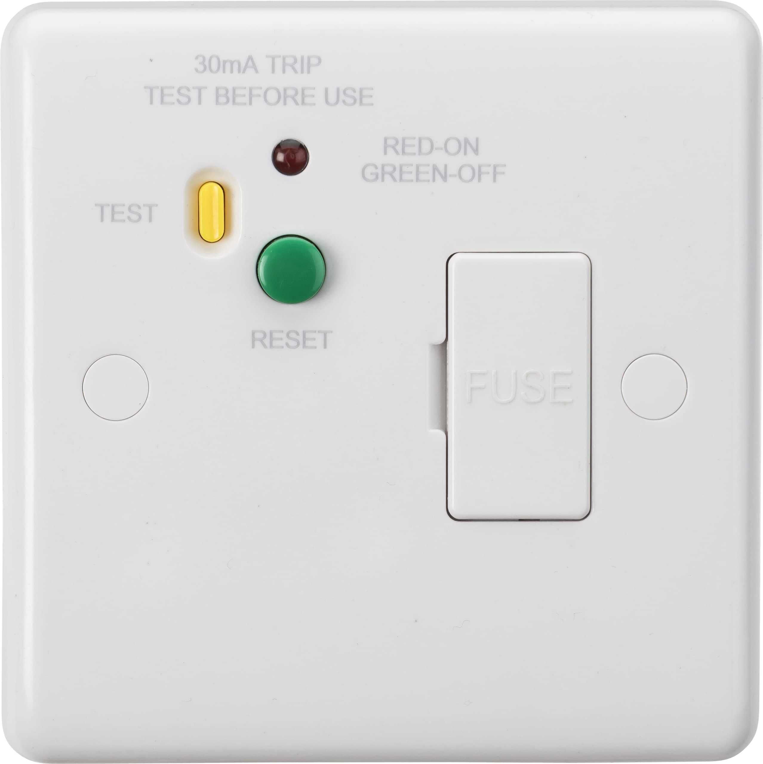 Knightsbridge CU6RCD 13A RCD Protected Fused Spur Unit - 30mA (Type A), White