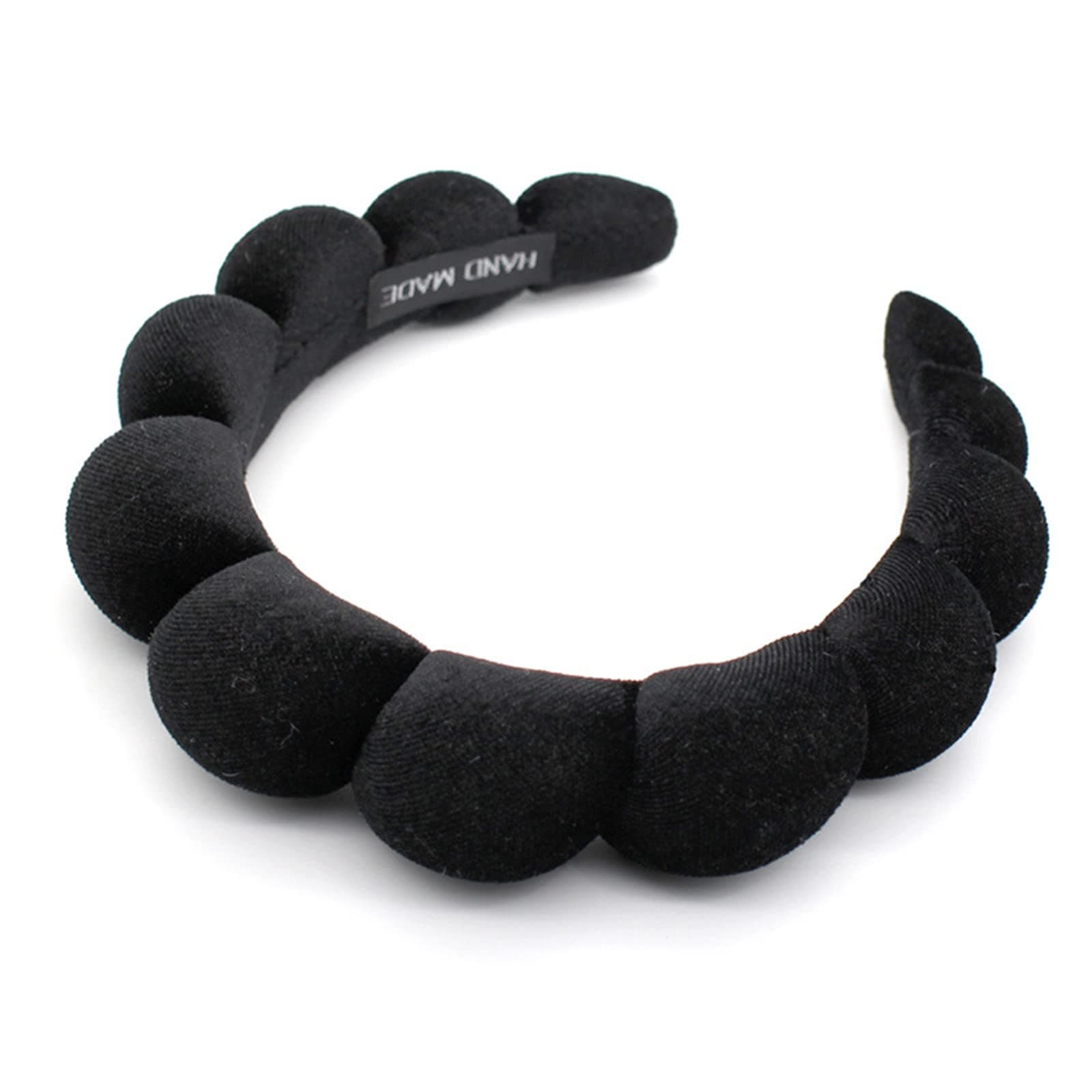 Fashion Headbands for Women Padded Fabric Hair Bands Wide Velvet Non Slip Headband Hair Accessories for Women Girls, Black