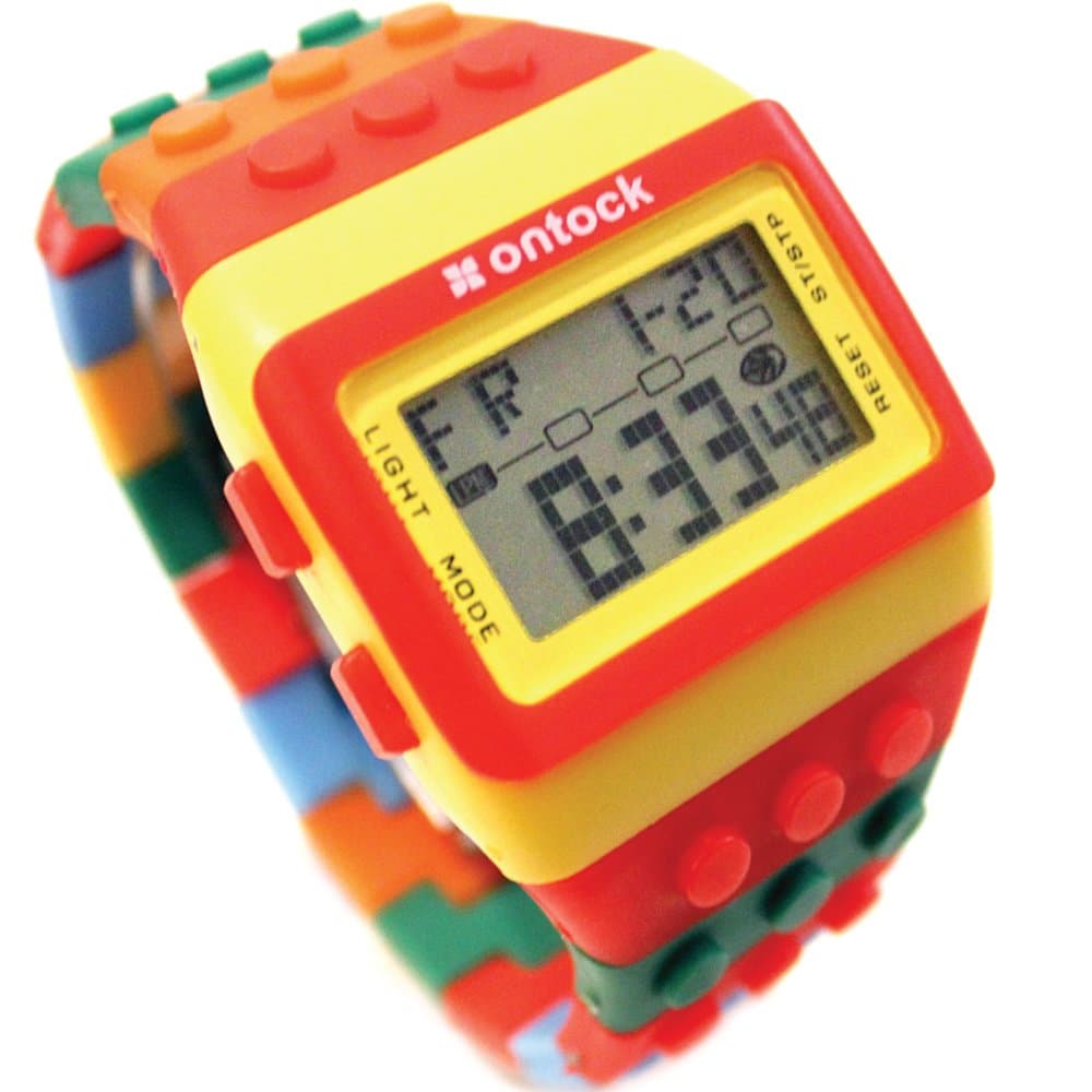 Unique Digital Wrist Watch for Men or Women- The Colorful Block Watch with 5 Year Warranty - Cool Unique Watches by Ontock (Blaze)