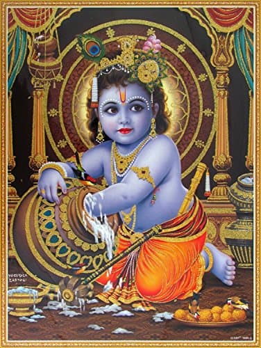 Lord Krishna/Shree Krishna/Baby Krishna/Bal Krishna/Sri Krishna Poster 12 x 18 inch Rolled