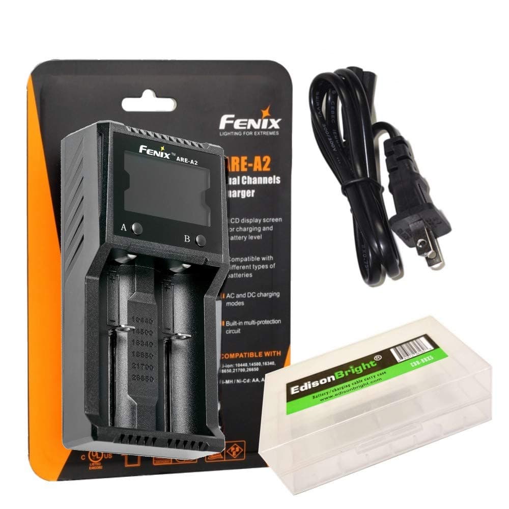 Fenix are-A2 Smart Battery Charger for 21700/18650/16340 BBX5 Battery Carry case