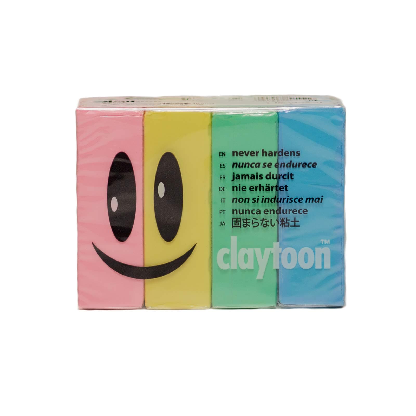 Van Aken International – Claytoon – Non-Hardening Modeling Clay – VA18151 – Sweetheart – Pastel Pink, Pastel Yellow, Pastel Green, Pastel Blue – 1 Pound Set (4-1/4 Pound Bars) – claymation