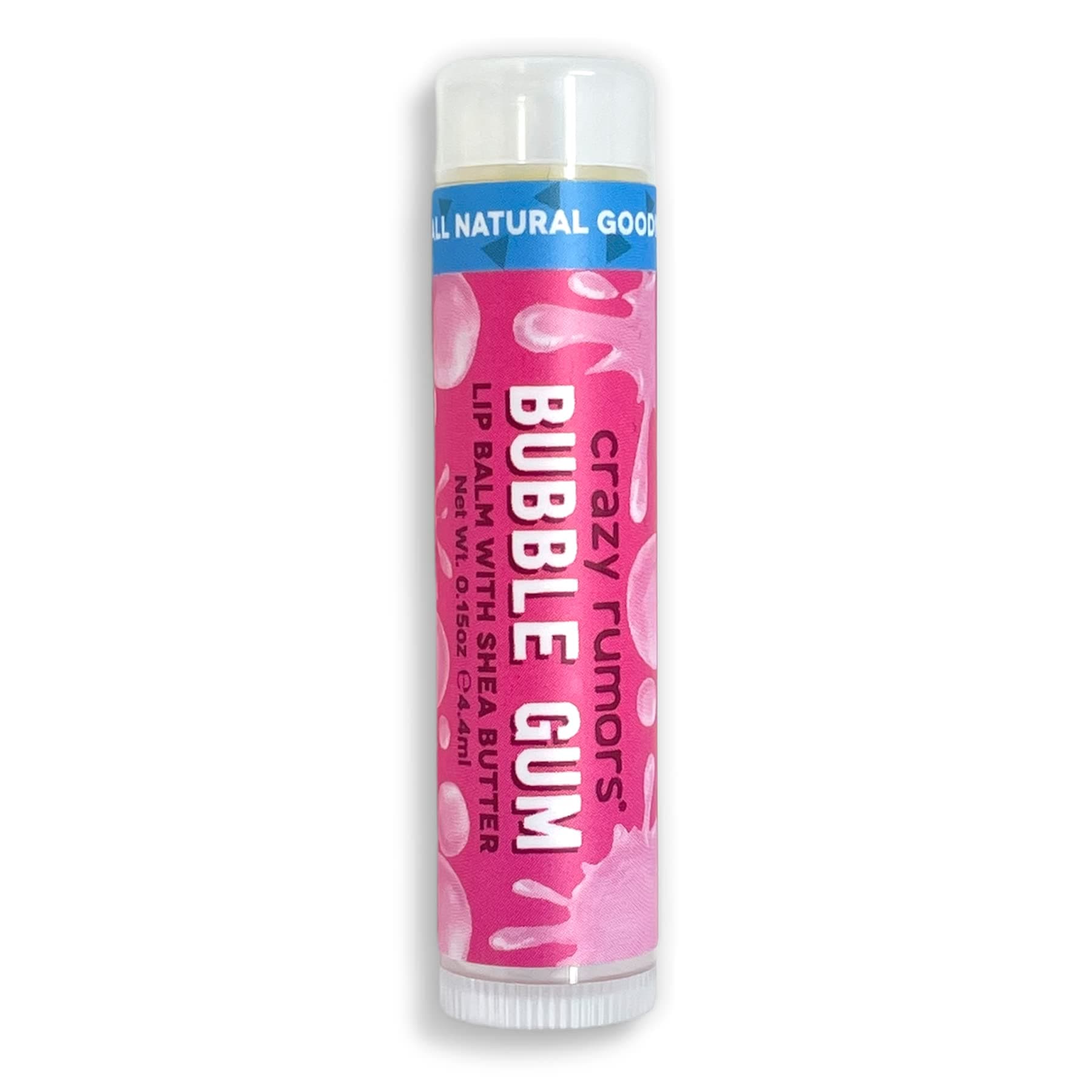 Bubble Gum Soothing Lip Balm Stick for Dry Lips, 100% Natural and Vegan 4 g