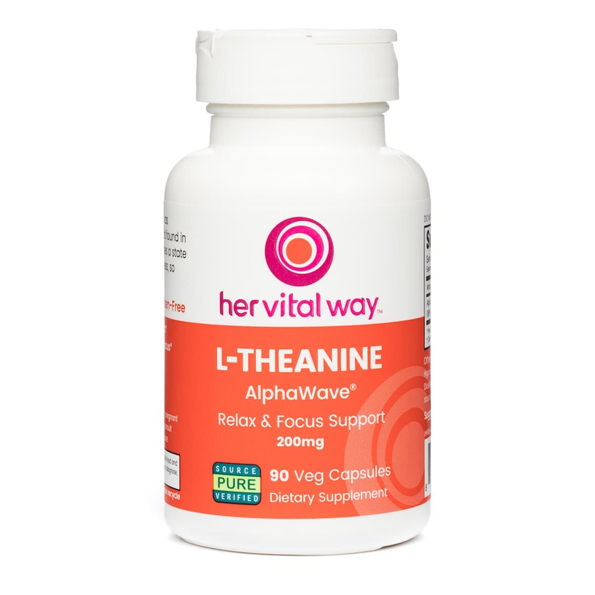 L-Theanine, Extra Strength 200mg Relax & Focus Support, with AlphaWave