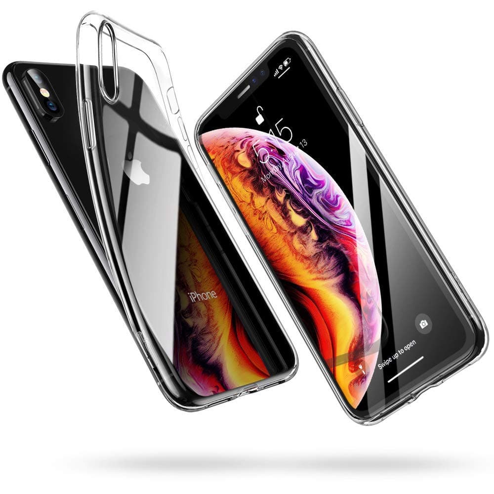 ST Creation Slim Fit Transparent Soft Silicone Flexible Safety Back case Cover for iPhone X / XS (Transparent)