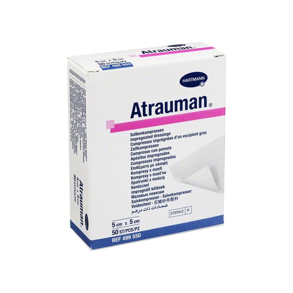 Hartmann 99XX0120 Atrauman Dressing, 5cm x 5cm, Pack of 50
