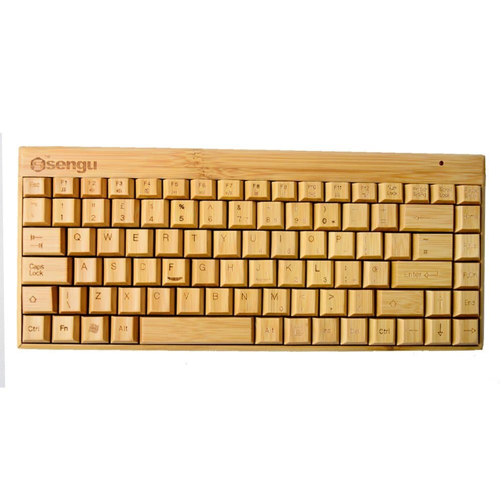 Sengu 2.4GHz SG-KG101-N Full Bamboo Handmade Wireless keyboard(the British version)