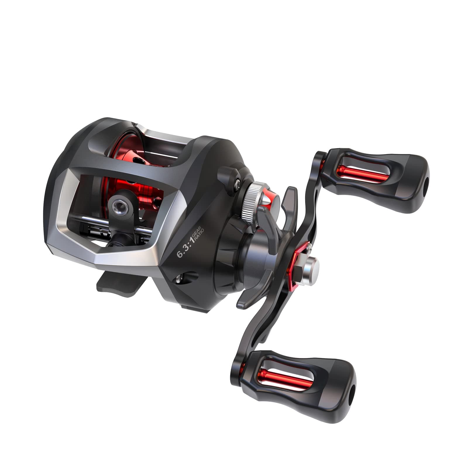 Fishing Reels, Baitcaster Reel Strong Corrosion Resistance Metal Saltwater Baitcasting Reel with Magnetic Braking System