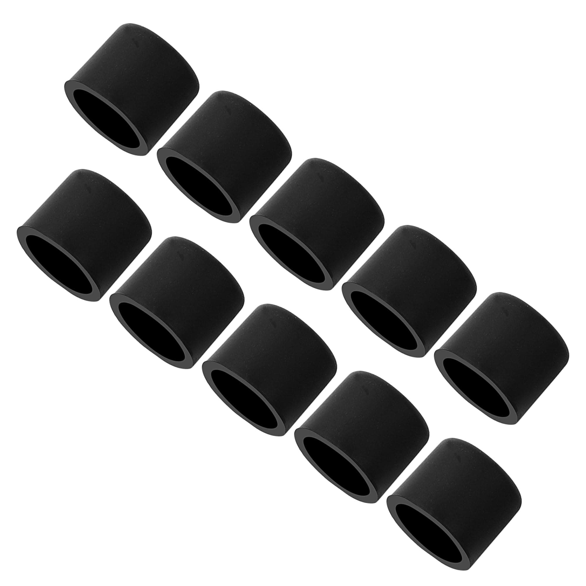 sourcing map Silicone RCA Female Connector Anti Dust Plug, 8mm Dust Proof Cap Protector Cover 10 Pcs Black