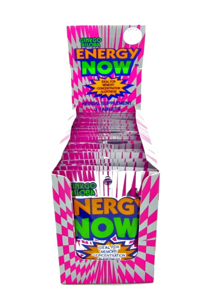 Ginkgo Biloba Energy Now Ideal for Memory, Concentration, Alertness 24 Packets