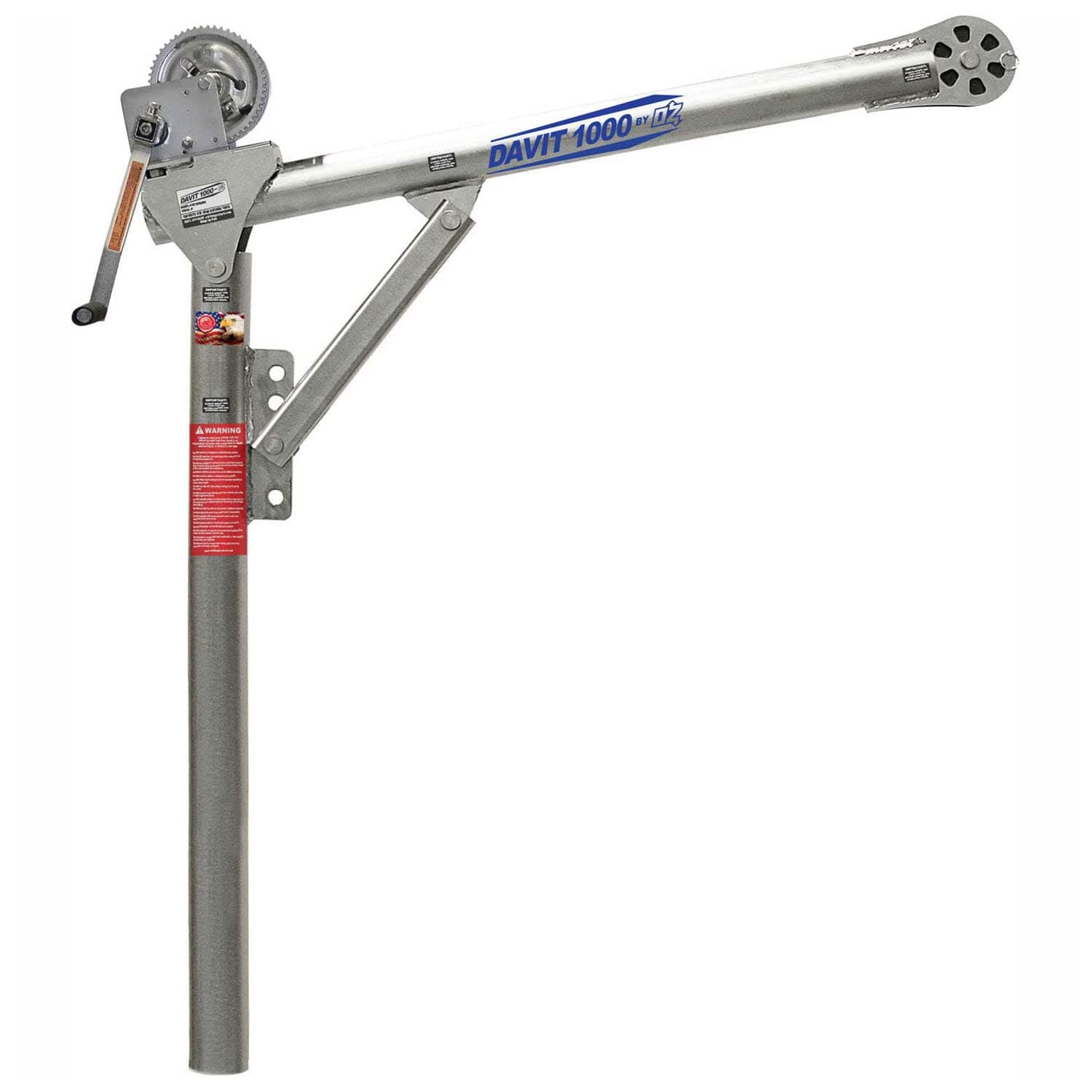 Oz Lifting Products DavitCraneKit,1000 lb,27.5 to 42in Reach, Zinc Plated