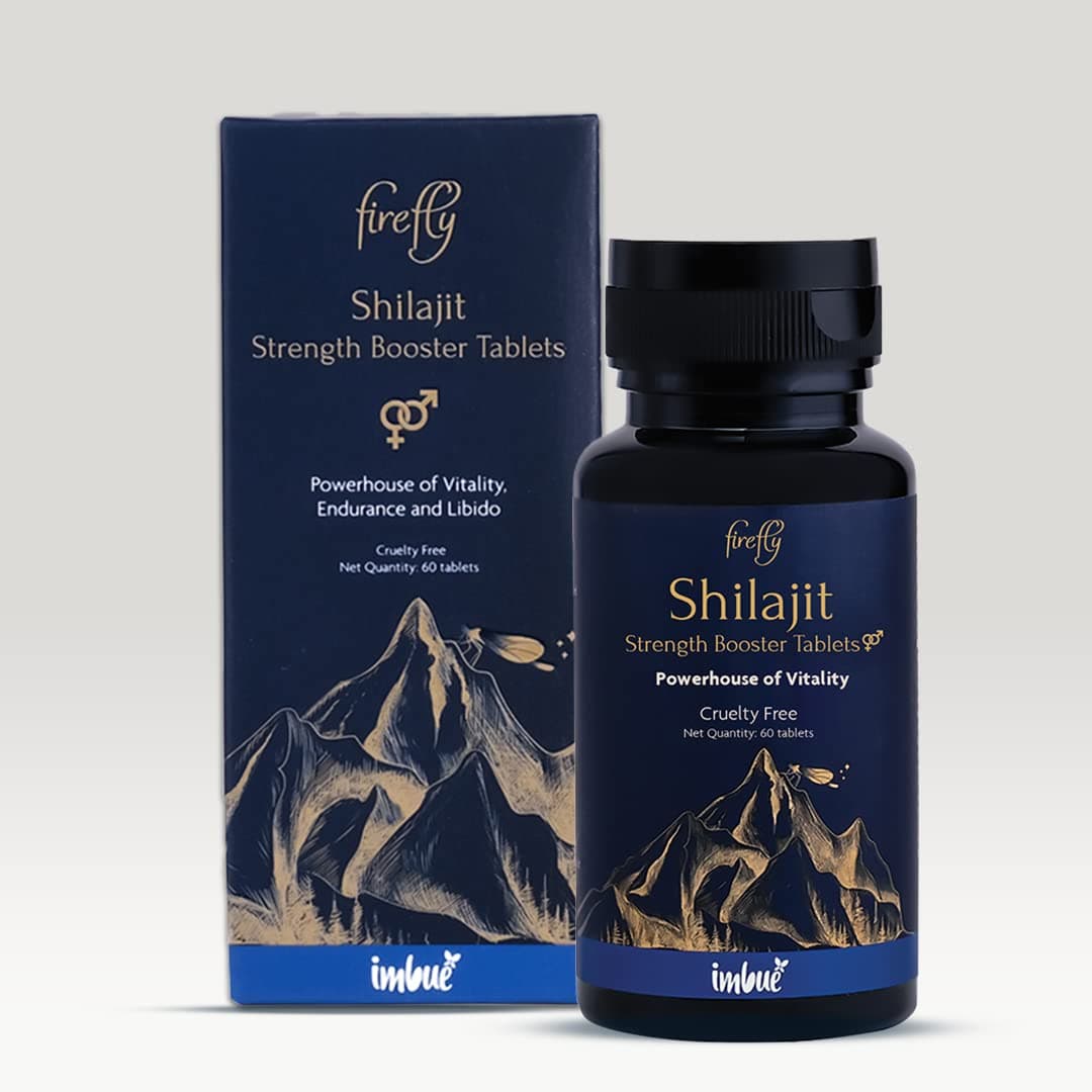 IMBUE Firefly Shilajit For Men & Women | Shilajit For Strenght Booster Tablet | 100% Ayurvedic Capsules for Strenght Booster | Pure Himalayan Shilajit - 60 Capsules