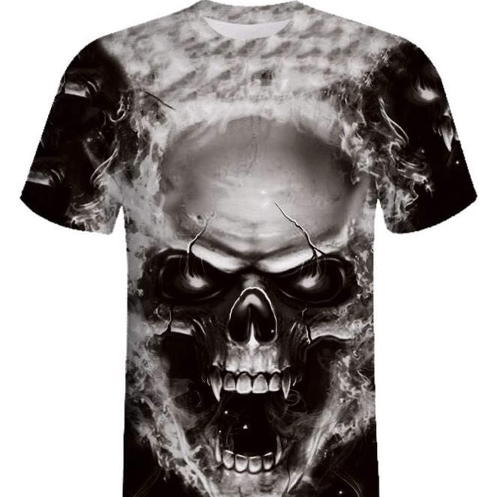 Mens T Shirts Graphic Men Cool Skull 3D Printing Short Sleeve Shirts Casual Graphic T-Shirt Tank Tops Beach Tees Blouse