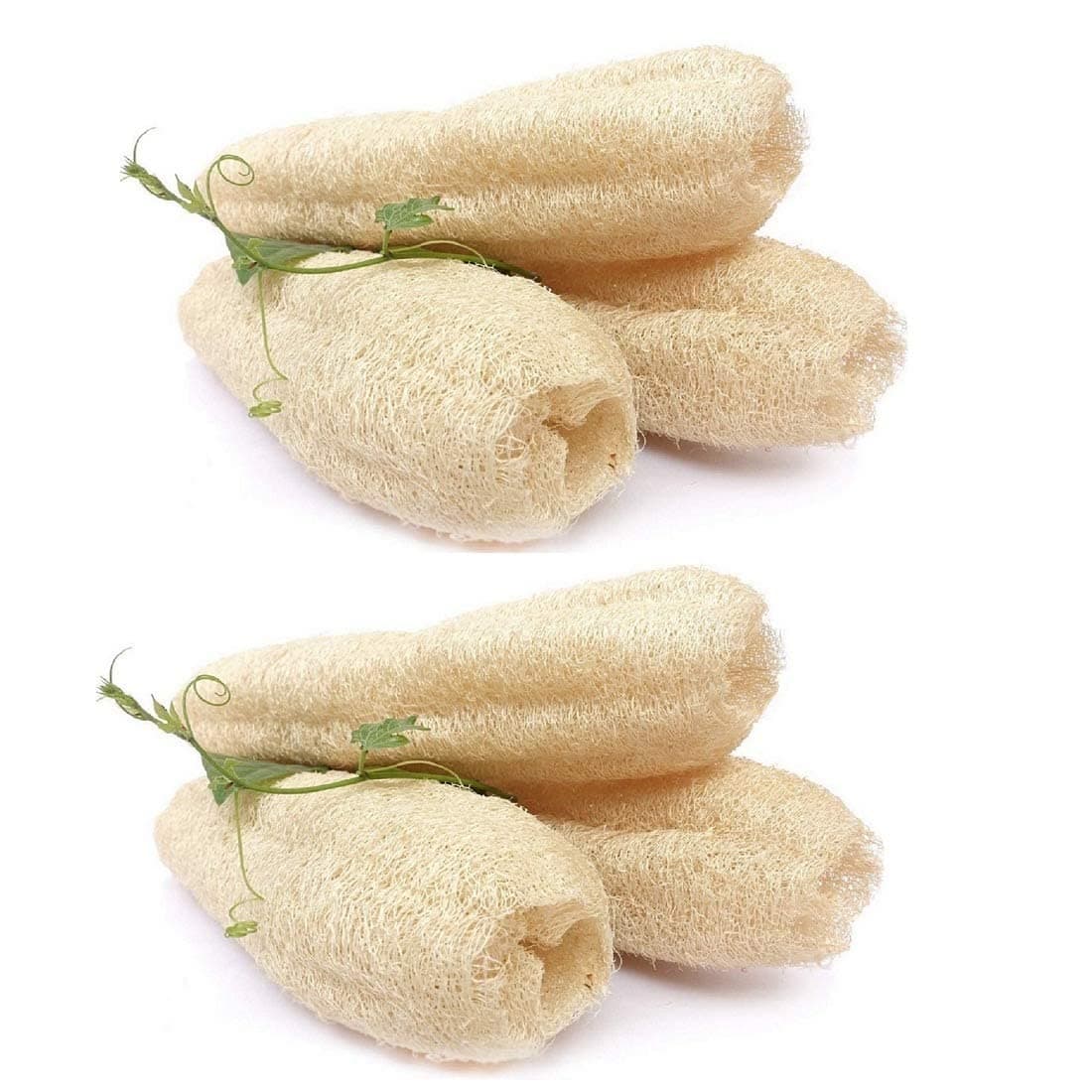 SharanyaD Pack of 6 100% Natural Whole Loofah| bath Sponge| Body Scrubber| Natural Loofah| Loofah Sponge| Kitchen Sponge