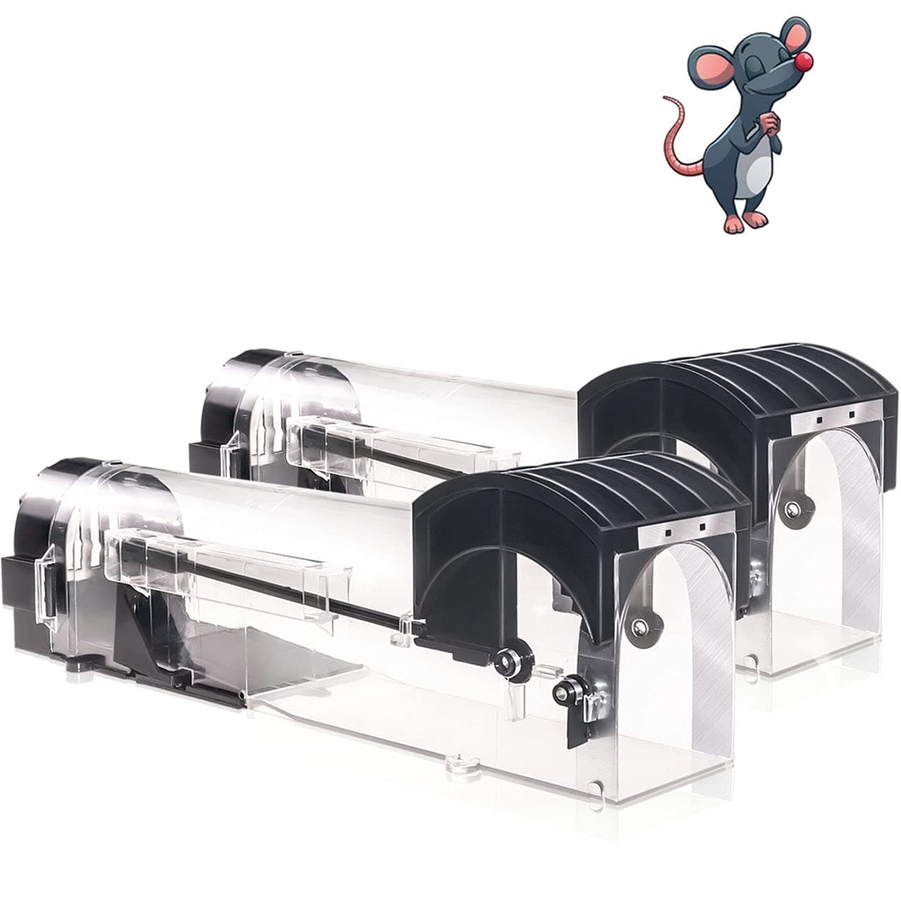 Humane Mouse Traps, 12 inches Enlarged No Kill Rat Live Traps for Chipmunks, Reusable Catch and Release Mice, Pet and Children Friendly Mouse Trap That Work