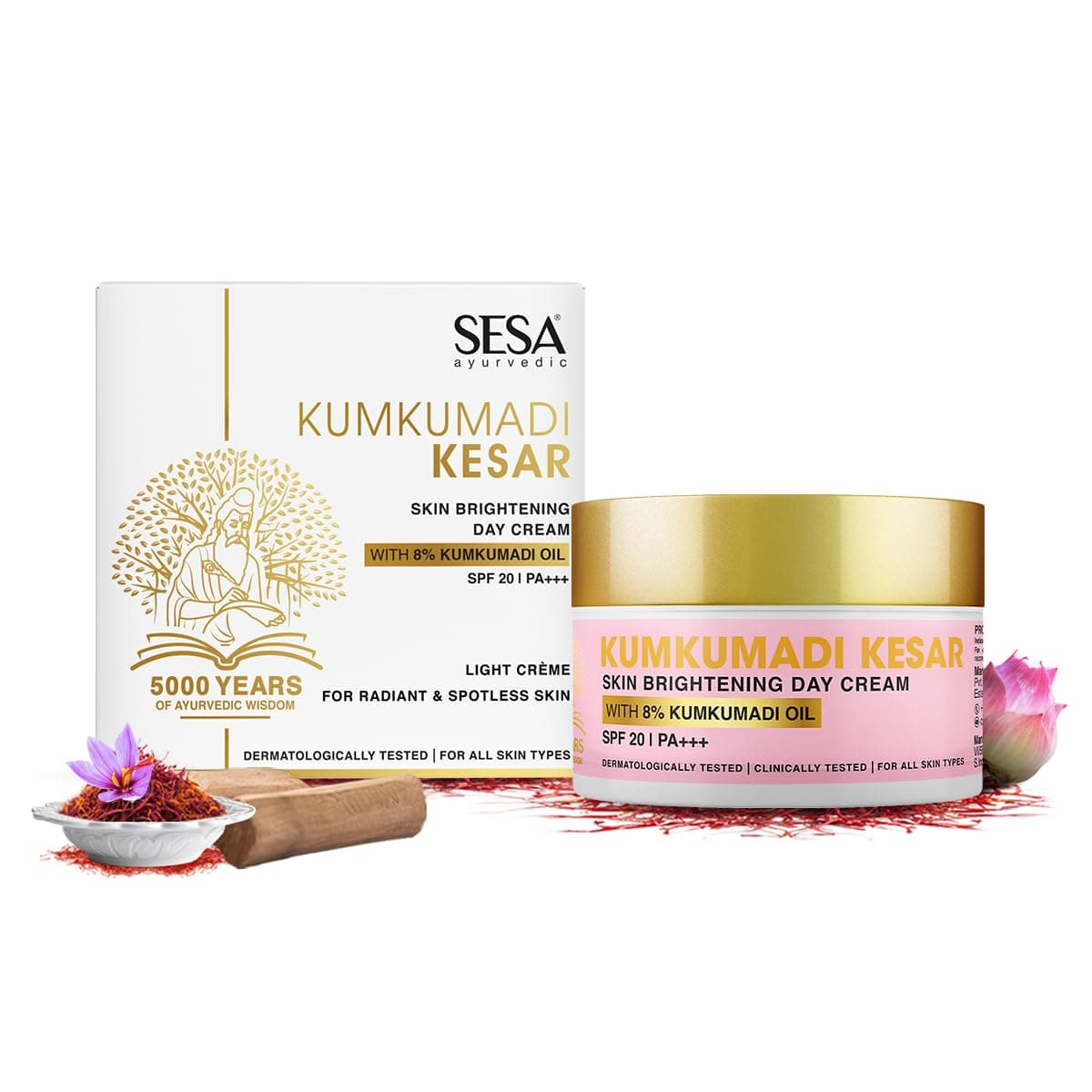 Ayurvedic Kumkumadi Skin Brightening Day Cream with Kesar 50 ml