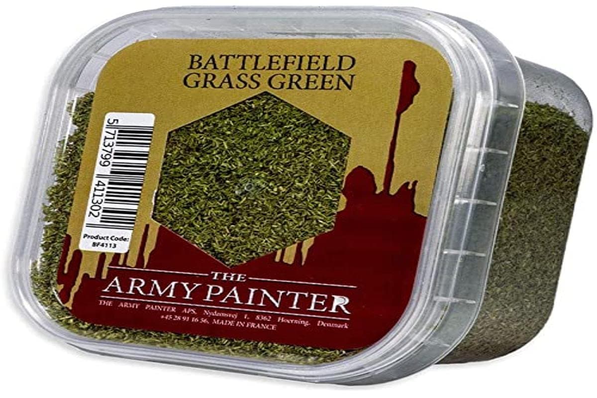 The Army Painter Battlefield: Grass Green Basing, 150 ml-for Miniature Bases & Terrains -Scenics Static Grass, Model Terrain Grass, Terrain Model Kit & The Army Painter Tufts for Bases of Minis