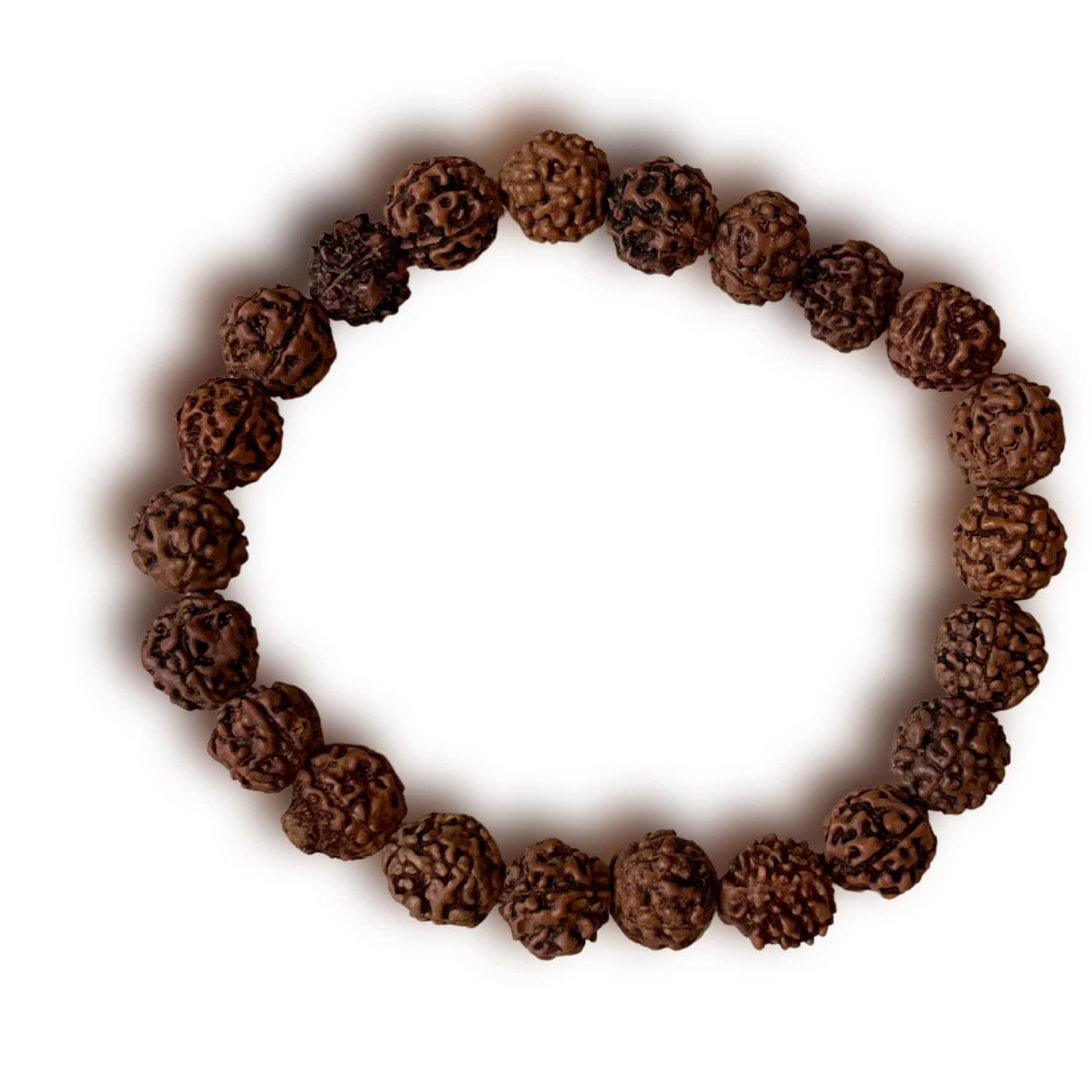 Certified Original 5 Mukhi 8MM Rudraksha Bracelet, Stretch Bracelet, Authentic Genuine Natural Rudraksh for Man & Women with Lab Certificate.