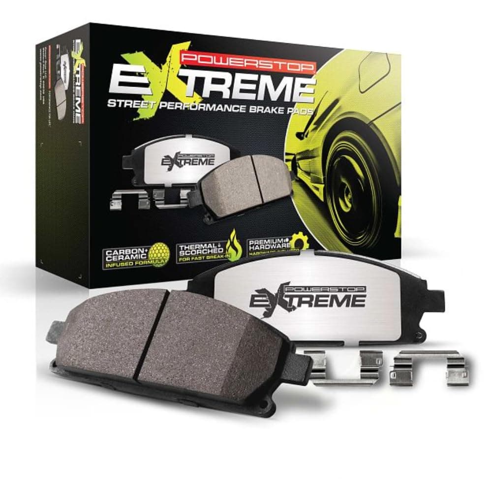 Front Brake Pads For Tesla S 2012-21 |Tesla X 2016-21 |Chevrolet Camaro 2016-24 |Corvette 2014-19 |SS 2014-17 - Z26 Carbon-Fiber Ceramic Brake Pads With Installation Hardware, Z26-1474A