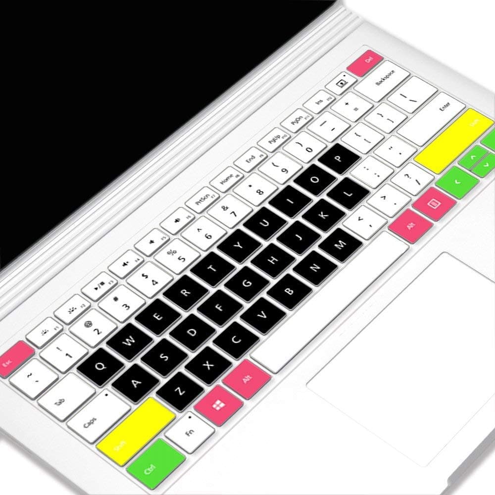 Heycase for Surface Laptop 2 / Surface Book 2 13 Inch Keyboard Skin Cover,Protector Ultra Thin Silicone Compatible for Microsoft Surface Book 2 / Laptop 2 13.5 Inch,Colourful