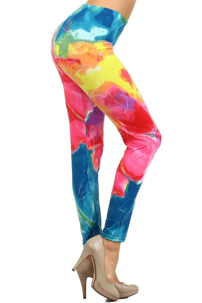 Fashion MIC Womens Essential Contemporary Printed Premium Spandex Leggings