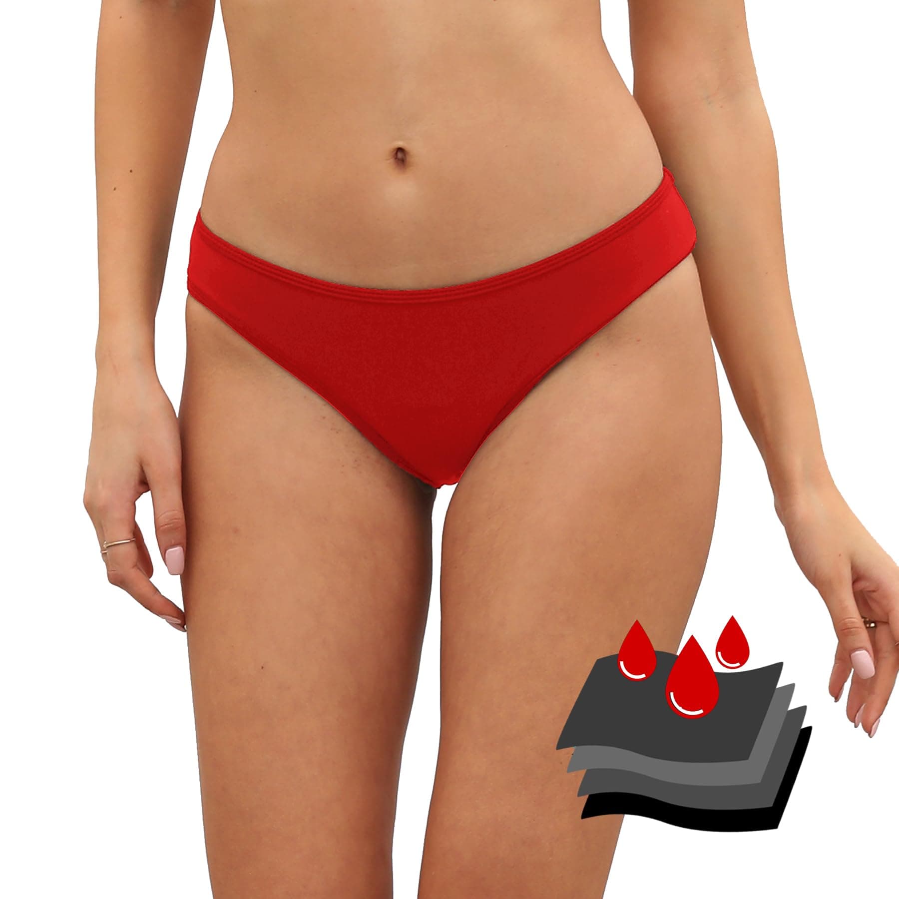 Leoparts Period Swimwear Leakproof Bikini Bottoms Low Rise Swimuit Bottom Briefs for Teen Girls Women