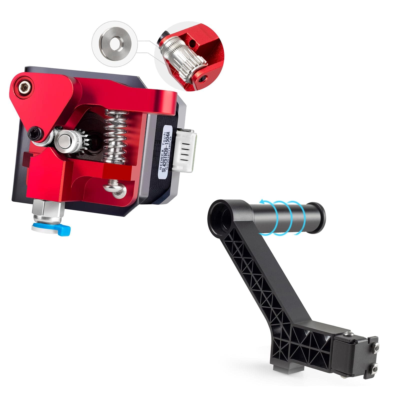 Dual Gear Ender 3 Extruder with Nema 17 Stepper Motor+Ender 3 Rotatable Filament Spool Holder Upgrade