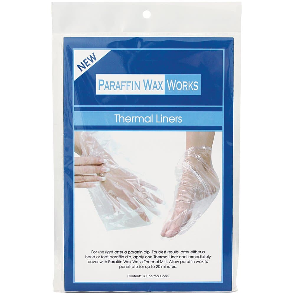 Thermal Liners, for Use After Paraffin Dip, Keeps Paraffin Wax from Dripping & Locks in Moisture, Fits All Hands &' Sizes, 30Count
