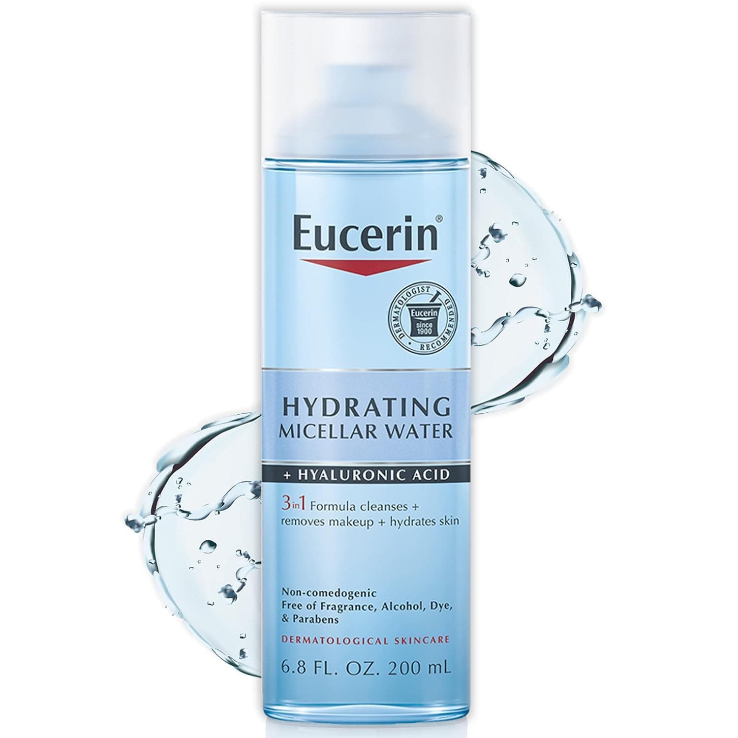 Hydrating 3-in-1 Micellar Water, Formulated with Hyaluronic Acid, 6.8 Fl Oz Bottle