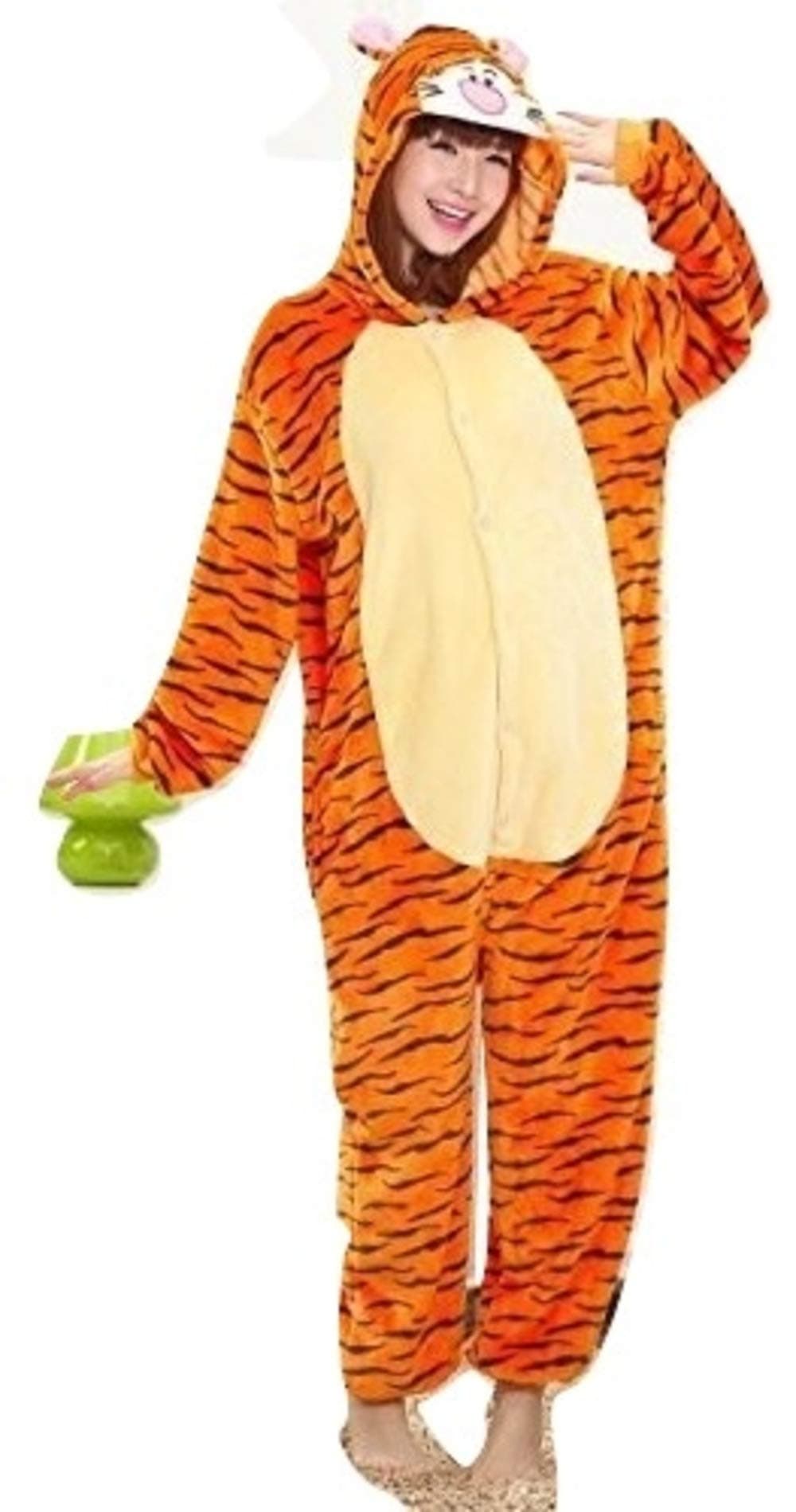 Jadeys Children's Animal Costume Onesies Sleepers Pyjamas (Tigger, Large)