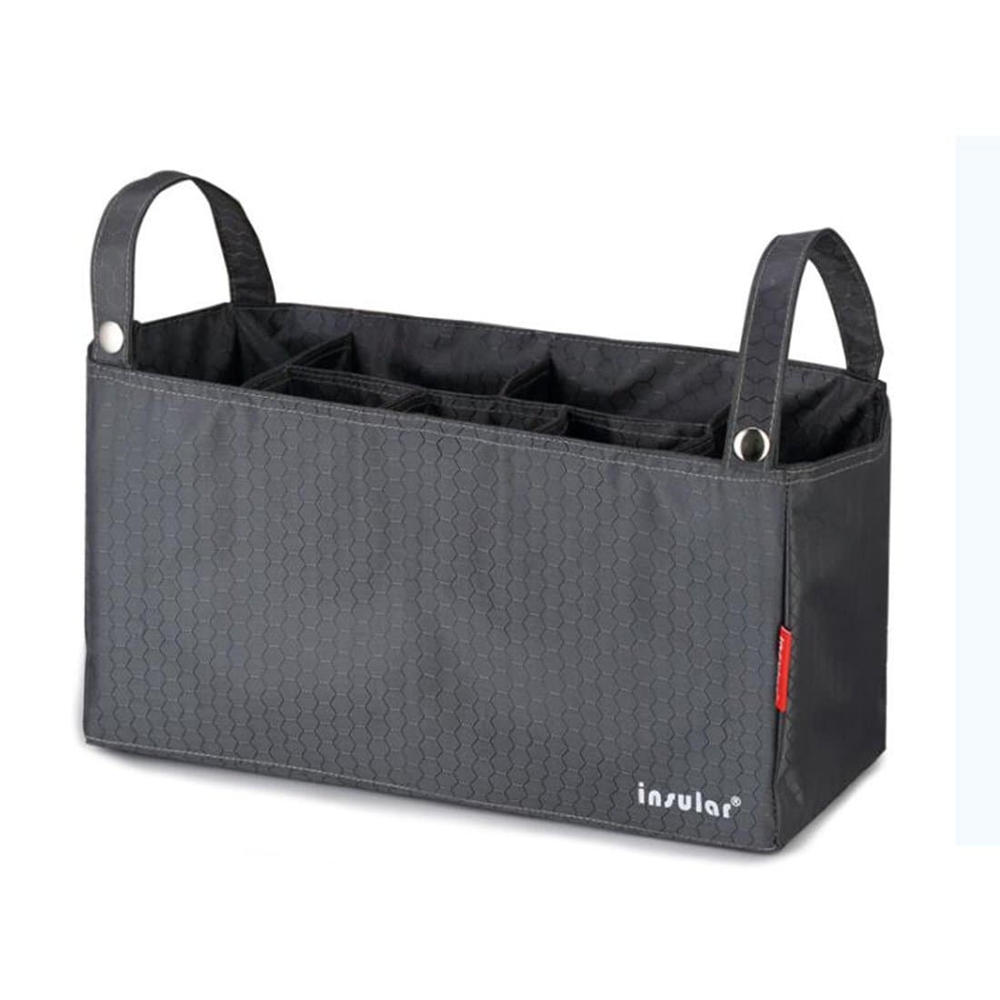 Baby Diaper Bag Insert Organizer (Dimensions: 13.4 X 5.5 X 7 Inch) (Grey)