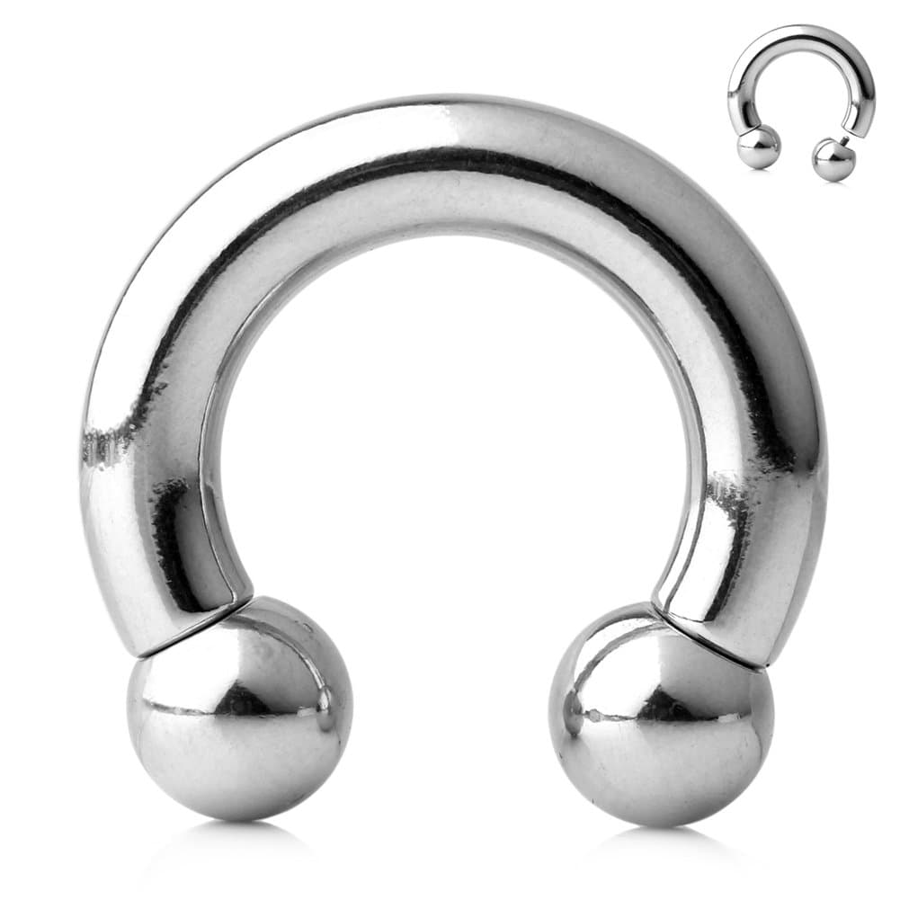 316L Surgical Steel Circular Internally Threaded Barbell Horseshoe 2G 4G 6G 8G 0G 00G
