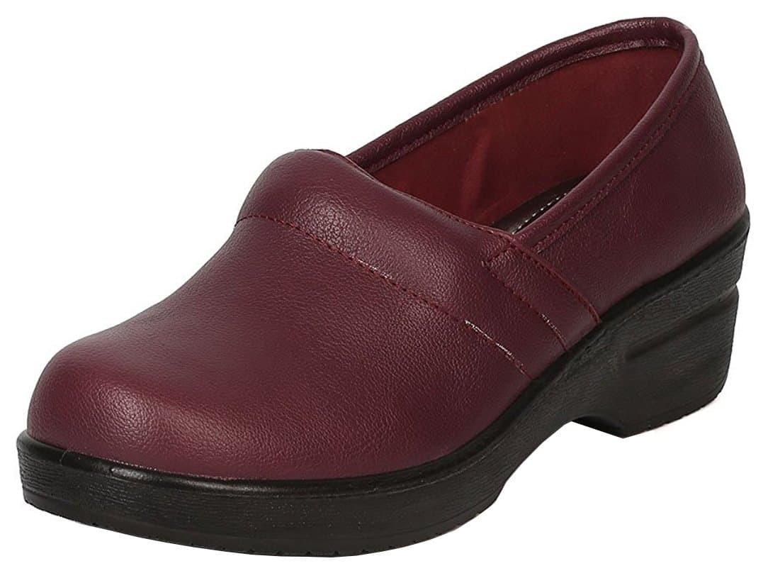 Women's Slip-On Professional Work Comfort Clog (8.5 B(M) US, Wine)