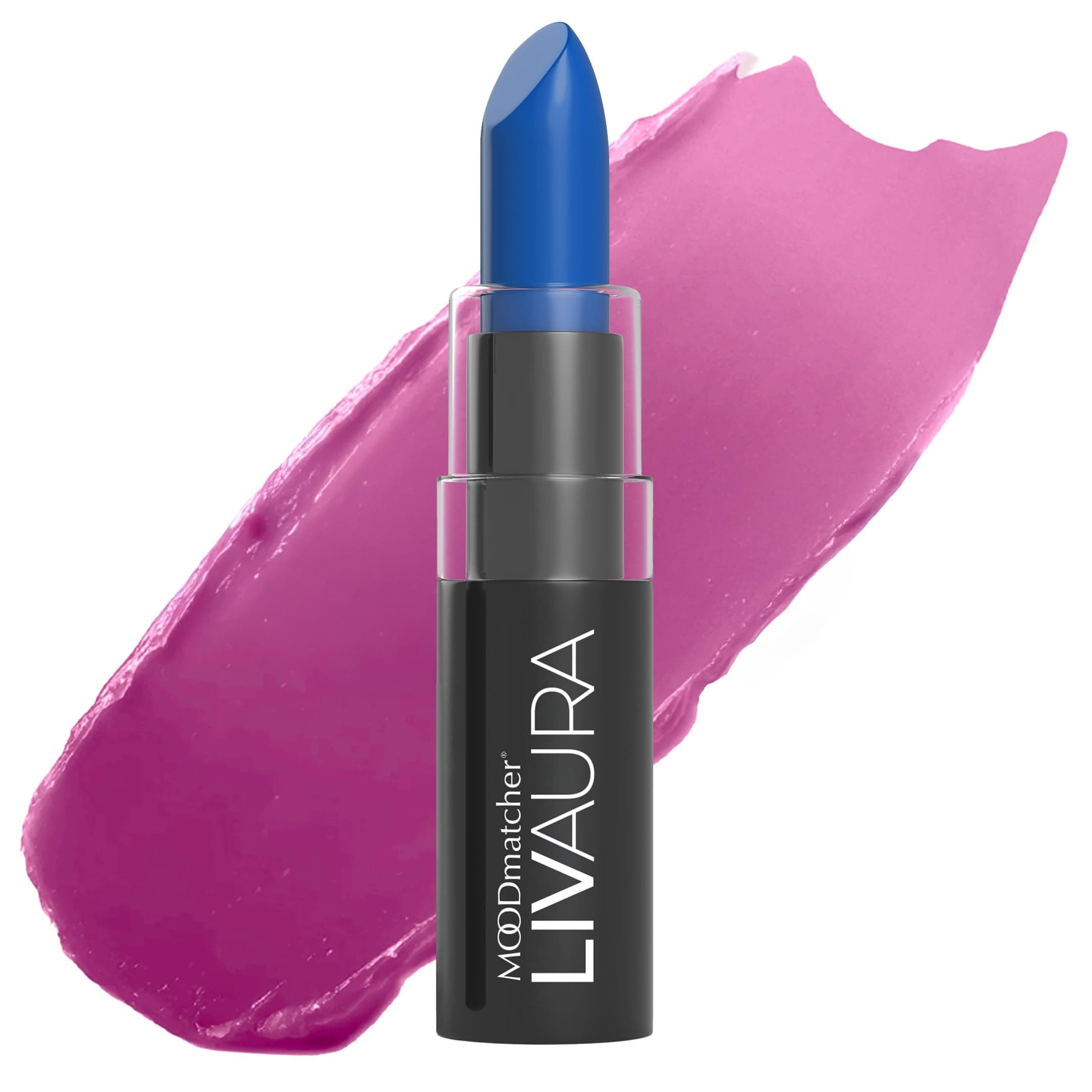 MOODmatcher LIVAURA Long Lasting Lipstick for Women – Color Changing Moisturizing Cream Lipsticks, Smudge Proof Lip Stick, Easy to Apply Lip Makeup, Made in USA (Dark Blue)