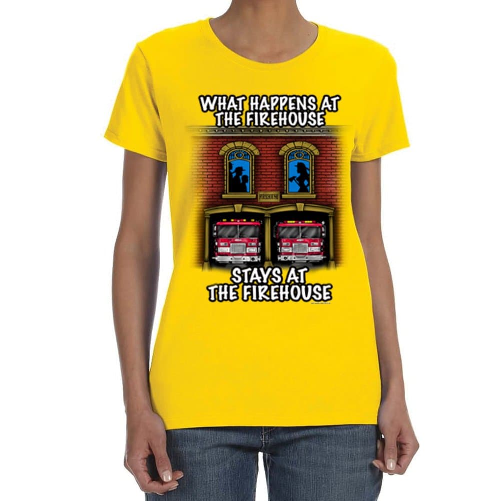 Women's WHAT HAPPENS...FIREHOUSE Daisy T-shirt (XX Large)
