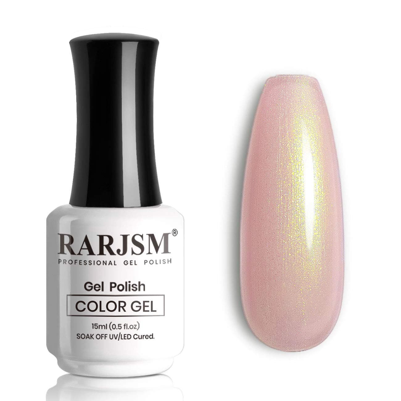 RARJSMPearl Gel Nail Polish Mermaid Gel Nail 15ML Soak Off NailGelPolish Varnish with Shimmer Effect for DIY Nail Art at Home