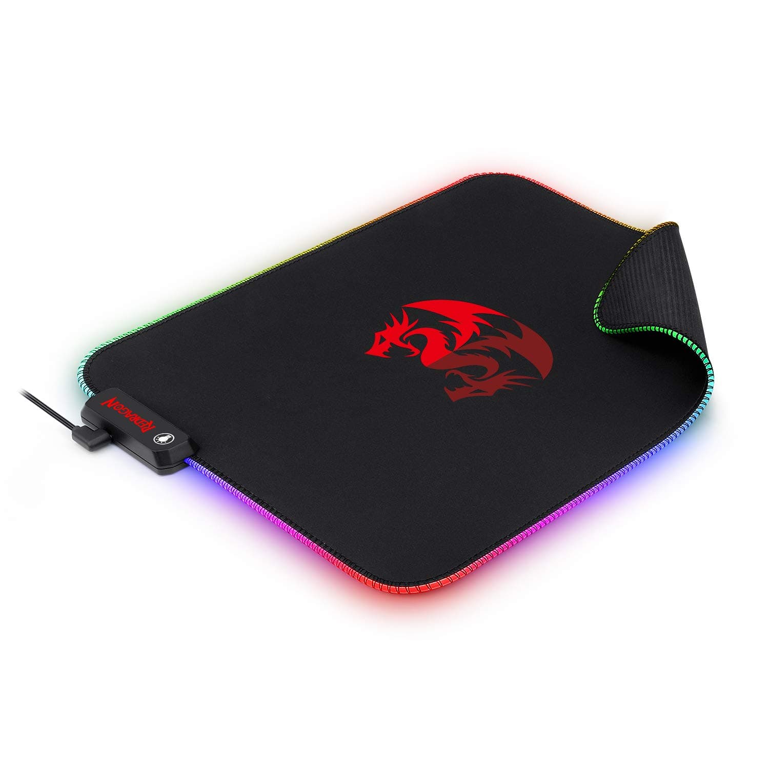 Redragon Neptune Gaming Mouse Mat XXL Surface Lighting Rgb Usb Non-Slip Waterproof Large Retro Led Light For Pc And Mac (Medium)