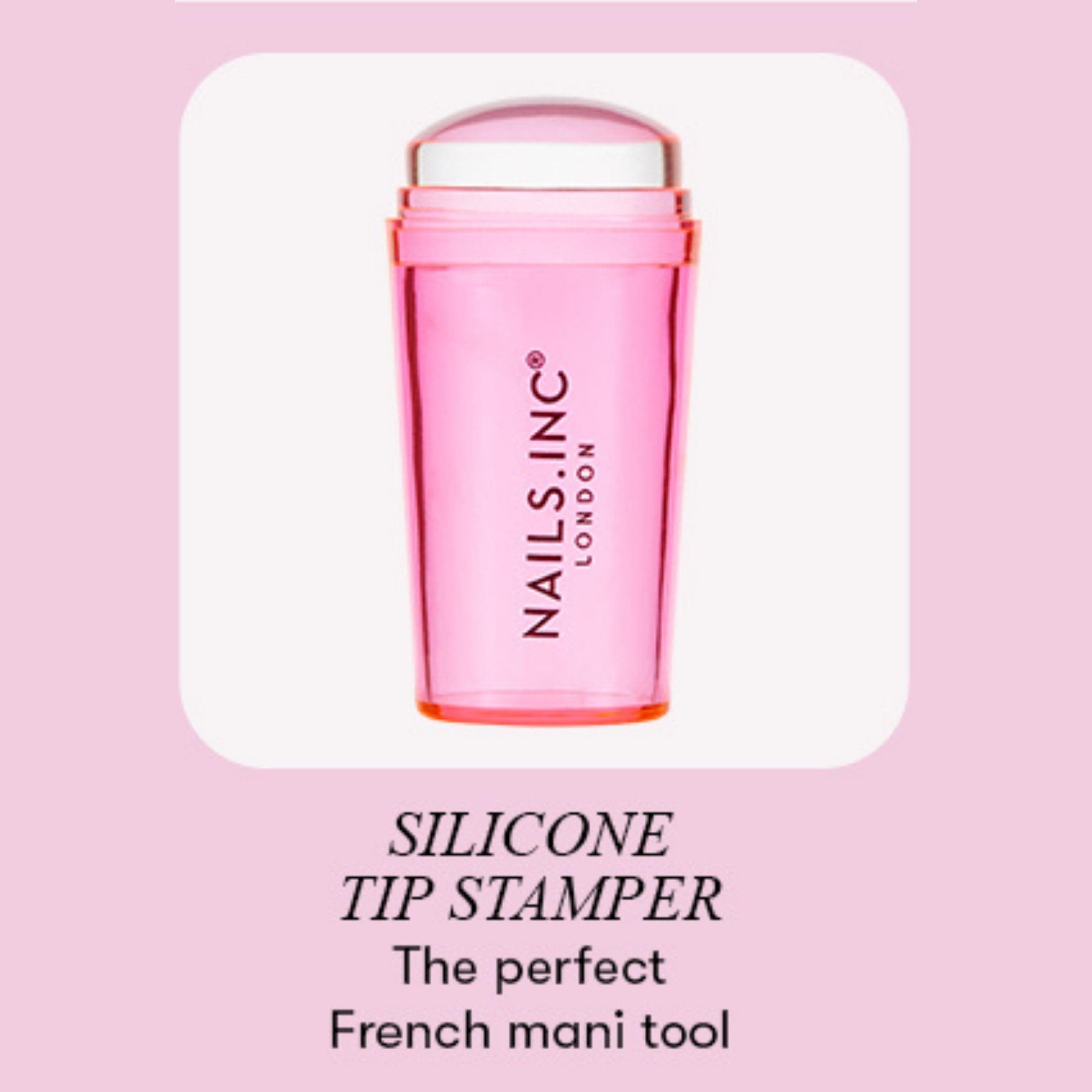 Nails Inc 45 Second Speedy Gloss French Manicure Hack Set, Pink, No Chip, Long Lasting, Quick Dry, Air Dry, Professional Manicures & Pedicures, Silicone Stamper, DIY Nail Art Design, 3 Piece Set