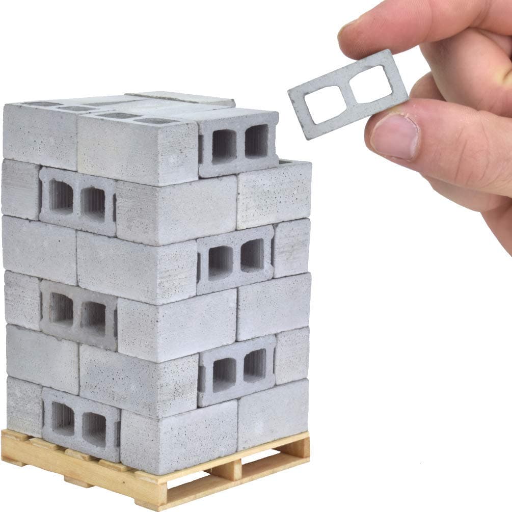Acacia GroveMini Cinder Blocks with Pallet, 1/12 Scale (48 Pack)