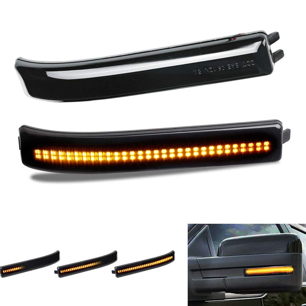 2x Dynamic Led Side Mirror Reflector Turn Signal Light Lamp Compatible For Ford F150 2009 2010 2011 2012 2013 2014