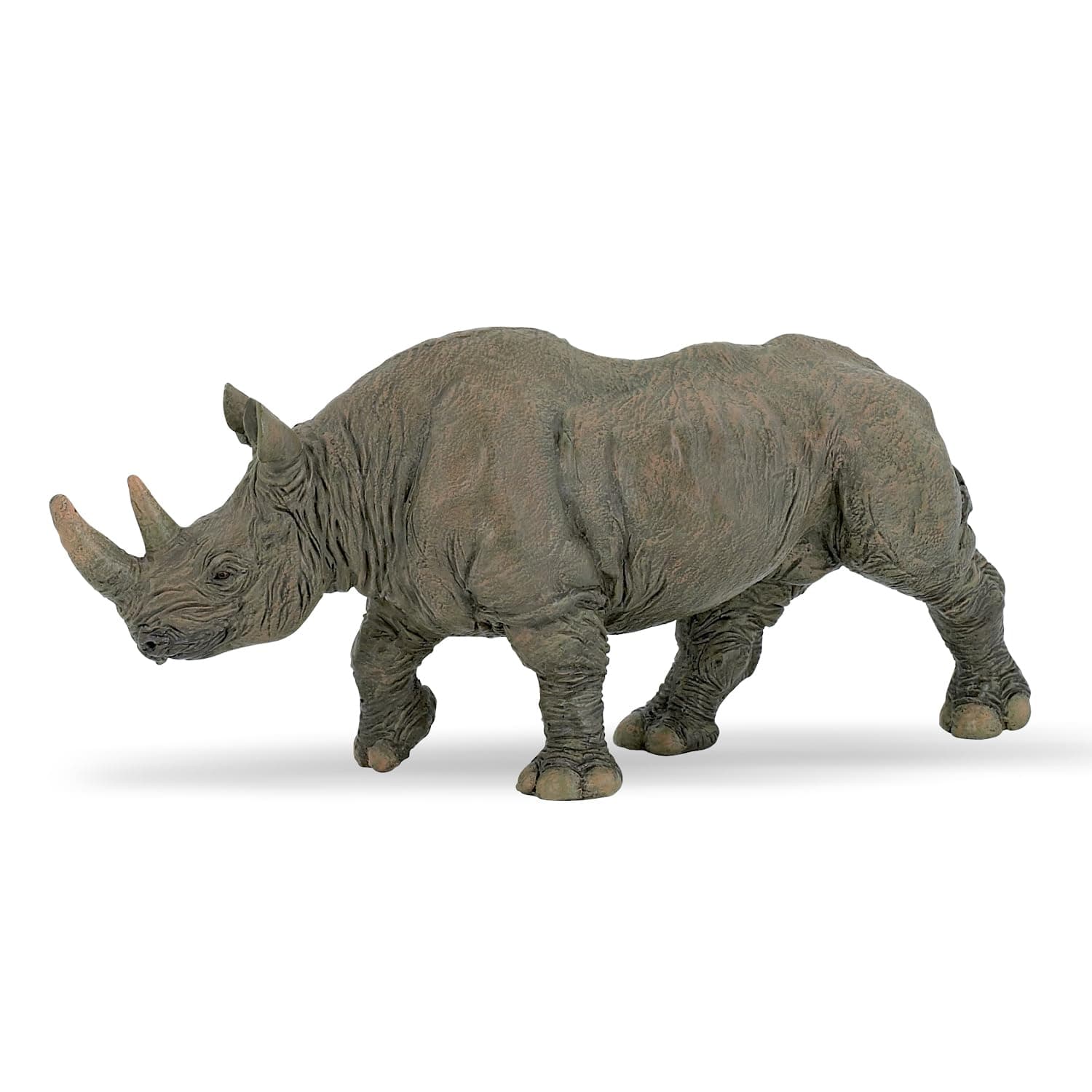 Papo Black Rhinoceros Toy Figure, Gray
