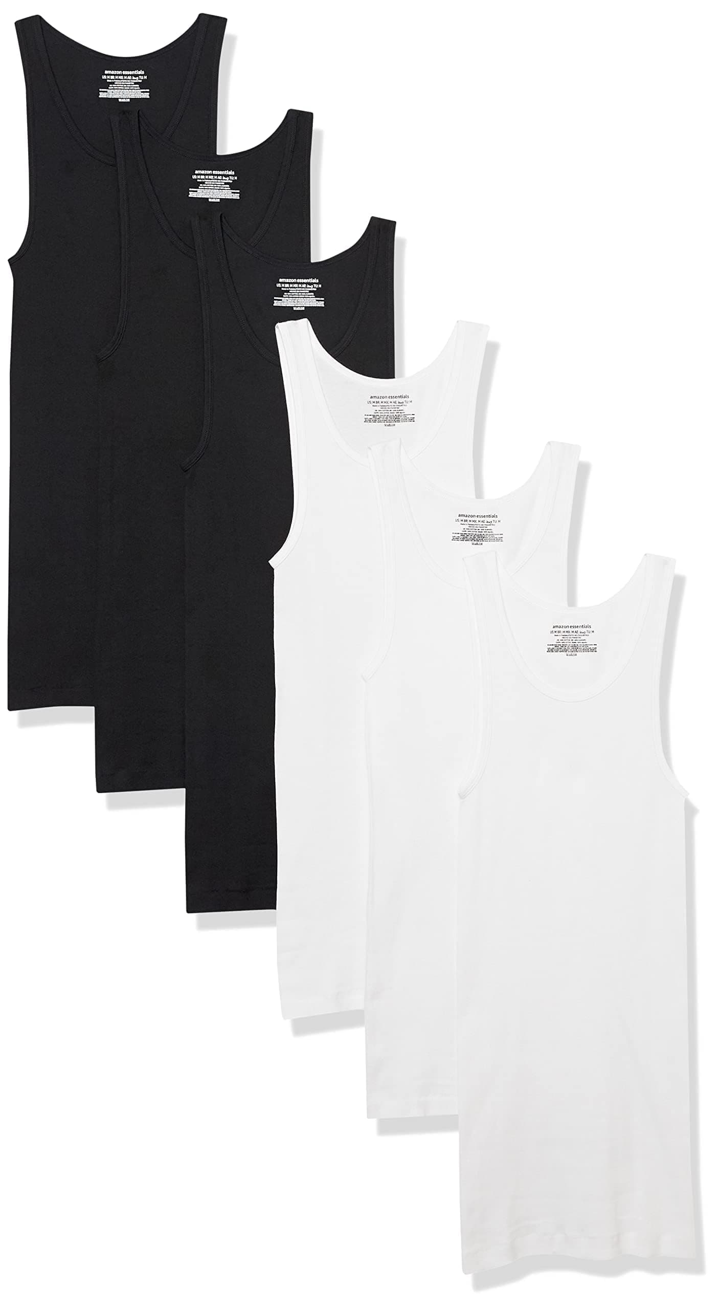 Men's Lightweight Tank Undershirts, Pack of 6