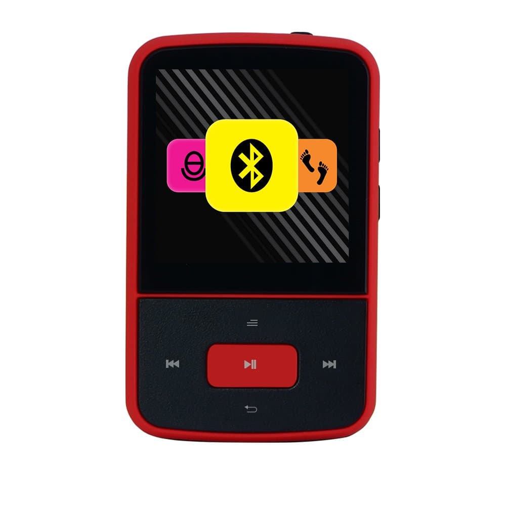 Crypto MP1500BT 8 GB MP4 Player with FM Radio Bluetooth Micro SD Card Slot Embedded Pedometer (Red)