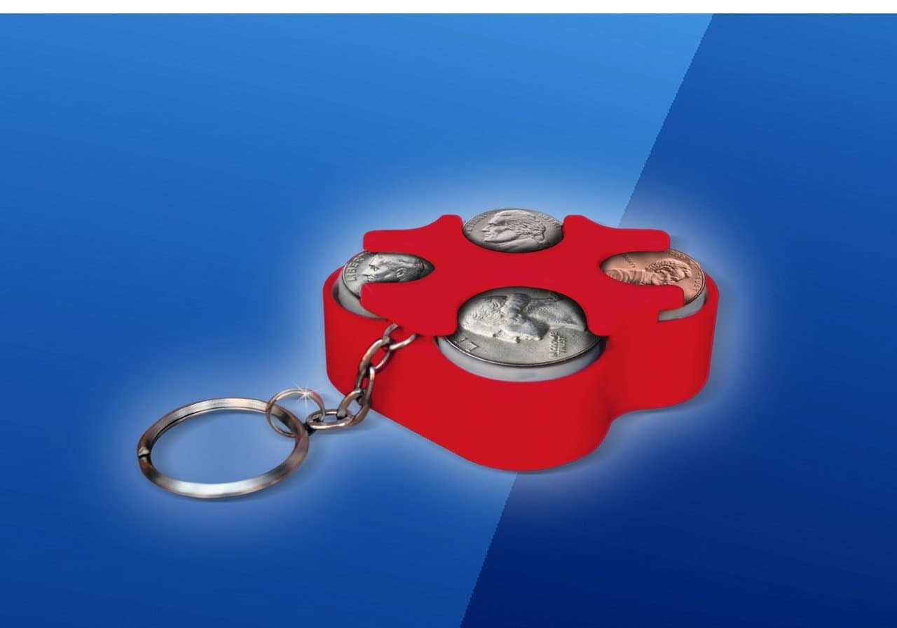 coinholder Key Chain Coin Holder, Coin Organizer, Us Coin Holder Red