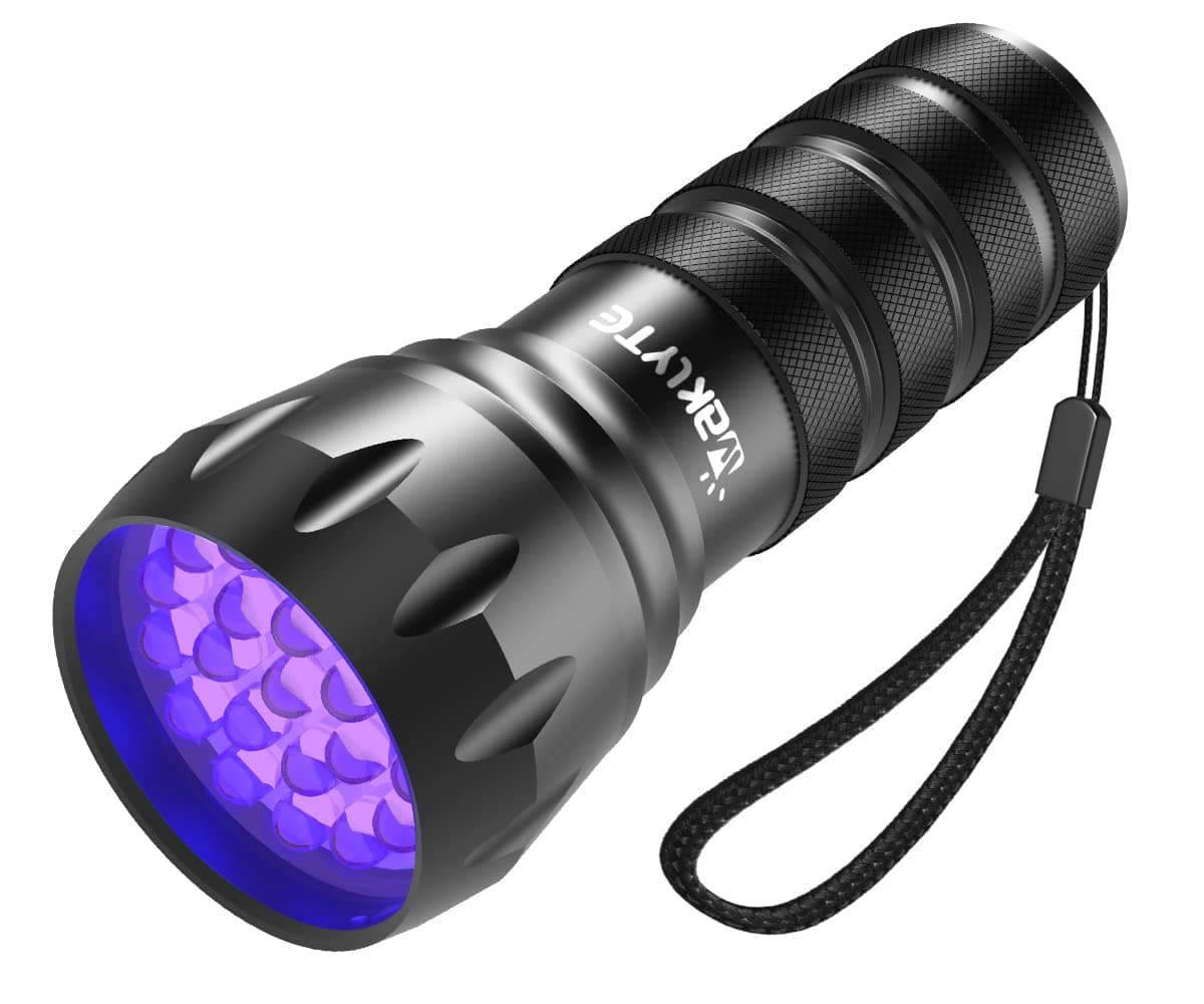 Black Light UV Light, 21 LED 395nm UV Flashlight, Powerful Mini Blacklight Flashlight, Small Portable Black Light Flashlight for Pet Urine Detection, Scorpion, Resin Curing, Bed Bug, Nails