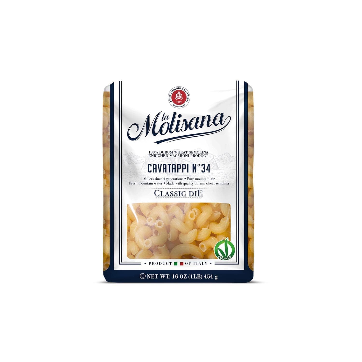 Cavatappi n.34 imported italian Pasta 1lb 454gr